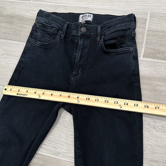 Agolde Sophie Hi Rise Skinny Jeans in Ruthless Dark Washed Black Blue Denim - Picture 11 of 14